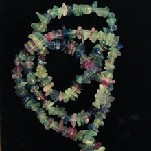 Load image into Gallery viewer, Wild Multi Color Fluorite Nugget Bead 36 inch Necklace | 7x5x2mm to 4x4x3mm |