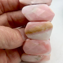 Load image into Gallery viewer, Pin Cushion Faceted Peruvian Opal Stretchy Bracelet | 7" | Pink | 9 beads | - PremiumBead Alternate Image 5