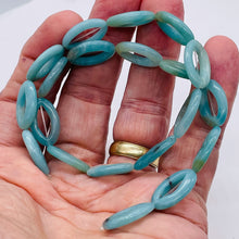 Load image into Gallery viewer, Amazonite Oval Picture Frame Beads 20x12x4mm 8 inch Strand 9368DHS