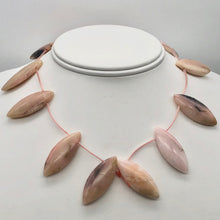 Load image into Gallery viewer, Pink Peruvian Opal Marquis Briolette 12 Bead Strand 10815G - PremiumBead Primary Image 1