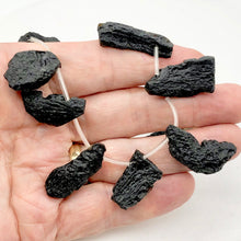 Load image into Gallery viewer, Tektite Natural Pendant Bead Strand | 35x17x6 to 30x12x5mm | 19 Beads |