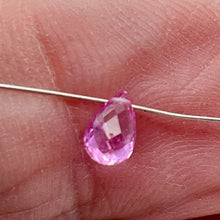 Load image into Gallery viewer, Sapphire Faceted .56ct Briolette | 6x4mm | Pink | 1 Bead |