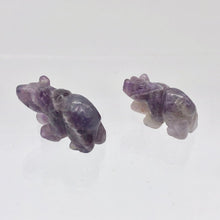 Load image into Gallery viewer, 2 Hand Carved Natural Amethyst Bear Beads | 22x12.5x9.5mm | Purple some w/white - PremiumBead Alternate Image 5
