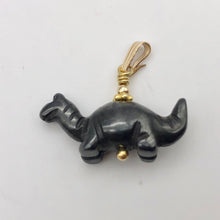 Load image into Gallery viewer, Hematite Diplodocus Dinosaur with 14K Gold-Filled Pendant 509259HMG - PremiumBead Alternate Image 4