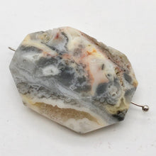 Load image into Gallery viewer, Crazy Lace Agate Carved Pendant Bead | 36x28x9mm | Gray White Orange |