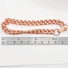 Load image into Gallery viewer, Copper Bracelet. 8 inch curb link 7x4mm