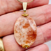 Load image into Gallery viewer, Sunstone 14K Gold Filled Drop/Dangle | 1 1/2" Long | Pink/Red | 1 Pendant |