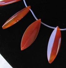 Load image into Gallery viewer, Designer Red Orange Sardonyx 64x20mm Pendant Bead Strand 109230D - PremiumBead Alternate Image 2