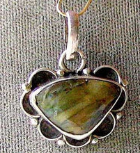Load image into Gallery viewer, Fiery Labradorite & Sterling Silver Pendant 8326 - PremiumBead Primary Image 1