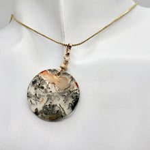 Load image into Gallery viewer, Limbcast Round 14K Gold Filled Pendant | 1.5" Long | Clear Orange |