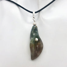 Load image into Gallery viewer, Lily! Fancy Jasper Carved Flower Sterling Silver Pendant | 2" Long | Purple | - PremiumBead Alternate Image 8