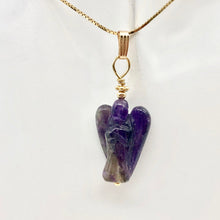 Load image into Gallery viewer, On the Wings of Angels Amethyst 14K Gold Filled 1.5" Long Pendant 509284AMG - PremiumBead Alternate Image 7