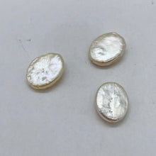 Load image into Gallery viewer, 3 Gorgeous Oval Freshwater Coin Pearls 3913