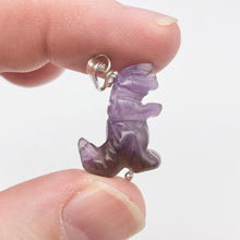 Load image into Gallery viewer, Purple Dinosaur Amethyst Tyrannosaurus Rex Sterling Silver Pendant 509302AMS - PremiumBead Alternate Image 9
