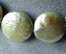 Load image into Gallery viewer, 2 Luxurious Pistachio Coin FW Pearls 005222 - PremiumBead Primary Image 1