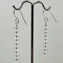 Load image into Gallery viewer, Quartz AAA Crystal Sterling Silver Dangle Earrings| 1 3/4" Long | Clear | 1 Pair