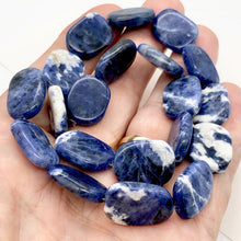 Load image into Gallery viewer, Sensational! Natural Sodalite Bead Strand | 20 Beads |17x15x5mm to 20x15x5mm | - PremiumBead Alternate Image 3