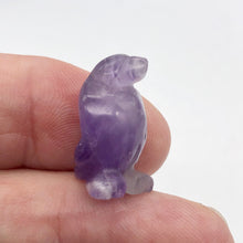 Load image into Gallery viewer, March of The Penguins Carved Amethyst Figurine | 21x12x11mm | Purple - PremiumBead Primary Image 1