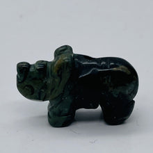 Load image into Gallery viewer, Rhino Hand Carved Rhinoceros Kambaba Jasper Bead | 20x13x8mm | Green Black