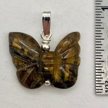 Load image into Gallery viewer, Tiger Eye Butterfly Pendant Necklace|Semi Precious Stone Jewelry|Silver Pendant - PremiumBead Alternate Image 7