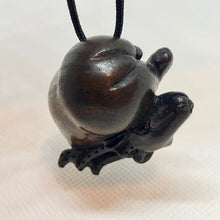 Load image into Gallery viewer, Signed & Carved Antelope Teak Ojime/Netsuke Bead | 1.9x1.5x1.1" | Dark Brown - PremiumBead Alternate Image 5