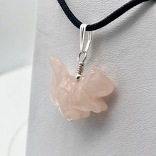 Load image into Gallery viewer, Charm! Rose Quartz Squirrel Solid Sterling Silver Pendant 509279RQ - PremiumBead Primary Image 1