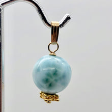 Load image into Gallery viewer, Larimar 14K Gold Filled Round | 1" Long | Blue | 1 Pendant
