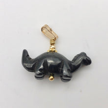 Load image into Gallery viewer, Hematite Diplodocus Dinosaur with 14K Gold-Filled Pendant 509259HMG - PremiumBead Alternate Image 12