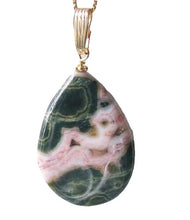 Load image into Gallery viewer, Lovely! Teardrop Ocean Jasper & 14Kgf Pendant 510561E