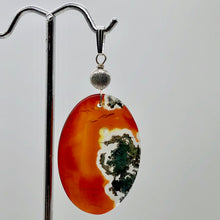 Load image into Gallery viewer, Tangerine Red and Green Natural Limbcast Pendant | 2 Inches Long |