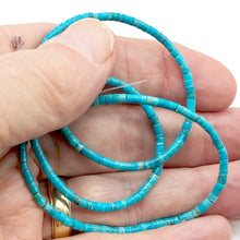 Load image into Gallery viewer, Incredible Natural U.S.A. Turquoise Heishi Bead Strand 102202