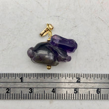 Load image into Gallery viewer, Amethyst Bunny Rabbit Pendant Necklace|Semi Precious Stone Jewelry|14k Pendant - PremiumBead Alternate Image 7