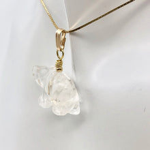 Load image into Gallery viewer, Carved Natural Quartz Bear and 14K Gold Filled Pendant 509252QZG - PremiumBead Alternate Image 6