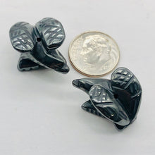 Load image into Gallery viewer, Soaring Eagle Carved Hematite Worry-Stone Figurine