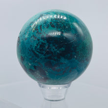 Load image into Gallery viewer, Chrysocolla Cuprite Scry Crystal Round Sphere | 65mm | Blue/Copper | 1 Sphere |