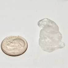 Load image into Gallery viewer, Adorable Clear Quartz Snake Figurine Worry-stone | 20x11x7mm | Clear - PremiumBead Alternate Image 5