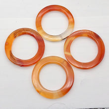 Load image into Gallery viewer, Carnelian Agate Picture Frame Bead | 37x3.5mm | Orange | 23mm opening |
