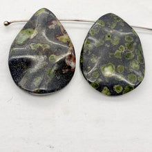 Load image into Gallery viewer, 1 Peridot Jasper Wavy Briolette Pendant Bead 006700