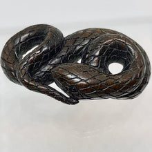 Load image into Gallery viewer, Carved Serpent / Snake Dark Teak Ojime/Netsuke Bead - PremiumBead Alternate Image 3