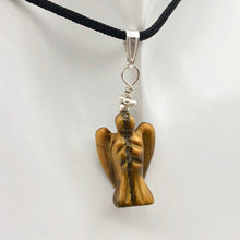 Load image into Gallery viewer, On the Wings of Angels Tigereye Sterling Silver 1.5" Long Pendant 509284TES - PremiumBead Alternate Image 7