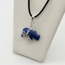 Load image into Gallery viewer, Sodalite Hand Carved Rhinoceros Pendant with 14Kgf Findings 510812 - PremiumBead Alternate Image 6
