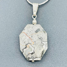 Load image into Gallery viewer, Picasso Jasper Sterling Silver Drop/Dangle | 1 1/2" Long | Gray/Black | 1 Pendant