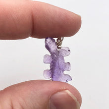 Load image into Gallery viewer, Charming Carved Natural Amethyst Lizard and Sterling Silver Pendant 509269AMS - PremiumBead Alternate Image 3