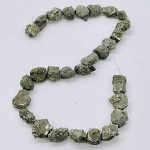 Load image into Gallery viewer, Pyrite Crystals Strand | 21x18x12 20 14x14x14mm | Silver Gold | 28 Beads |