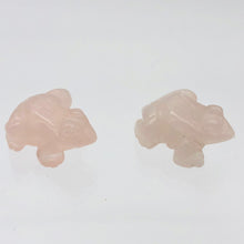 Load image into Gallery viewer, Rose Quartz 2 Hand Carved Frog Beads | 20.5x19x9.5mm | Pink - PremiumBead Alternate Image 5