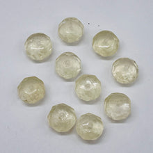Load image into Gallery viewer, Ten (10) Rare Yellow Calcite Faceted Roundel Beads 4570