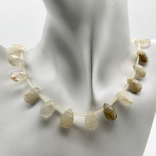 Load image into Gallery viewer, Shine! Natural Faceted Rutilated Quartz Briolette Bead Strand - PremiumBead Alternate Image 2