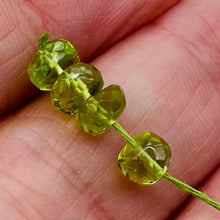 Load image into Gallery viewer, Peridot AAA Faceted Parcel Rondelle | 6mm | Green | 4 Beads