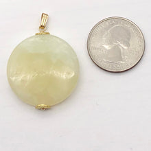 Load image into Gallery viewer, Creamy! One Lemony Hemimorphite Disc 14kgf Pendant | 1 1/2" long|