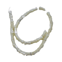 Load image into Gallery viewer, 60 Tulips Hand Carved 7x4mm Mother of Pearl Shell Strand 102113